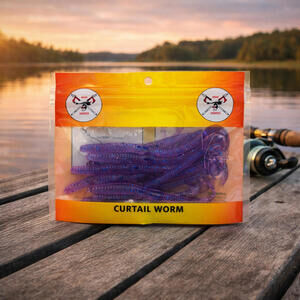 Head Hunter Curtail 6 Inch Worm Lure Fishing Electric Blue 12 Count CT590-06